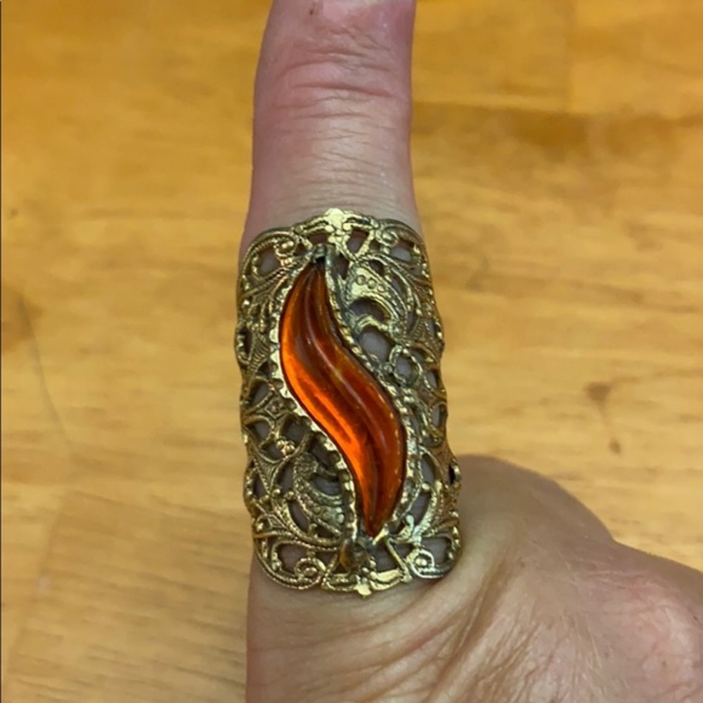 Vintage Boho Hippy Bohemian Statement cocktail‎ Ring
